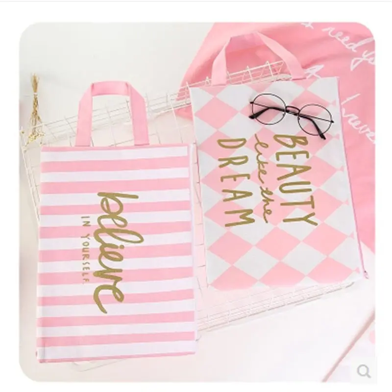 

Coloffice Pink Cute Kwaill Gold Hand Carry File Bag Student Zipper Bag Examination Data Oxford File Folder Girls Stationery 1PC