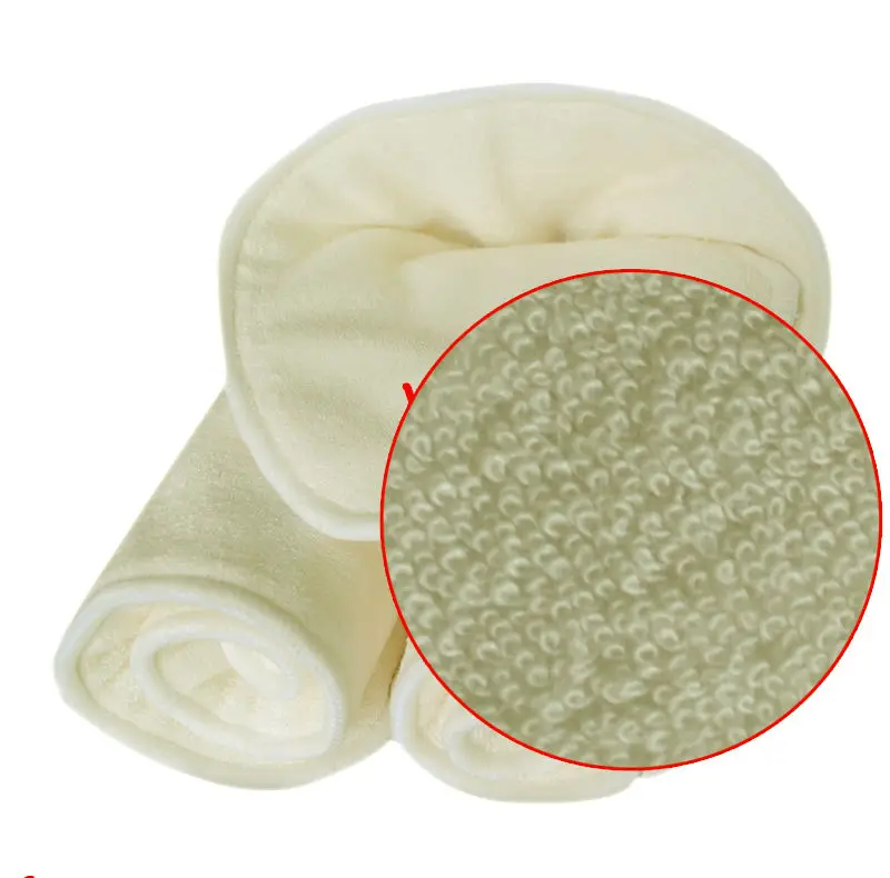 Hot sale 5layers bamboo and microfiber blend Inserts for BABY CLOTH DIAPER NAPPY 100 pcs/lot