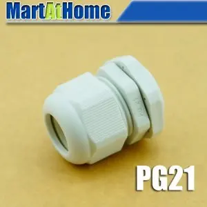 

20PCS/lot Waterproof Nylon Connector PG Cable Gland PG21 Dia. 13~18mm White Free Shipping #BV122 @CF