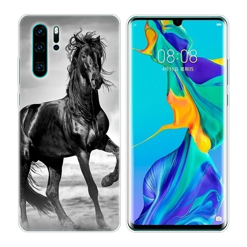 horses running soft silicone phone case for huawei p30 p20 pro p10 p9 p8 lite 2017 p smart z plus 2019 nova 3 3i fashion cover free global shipping