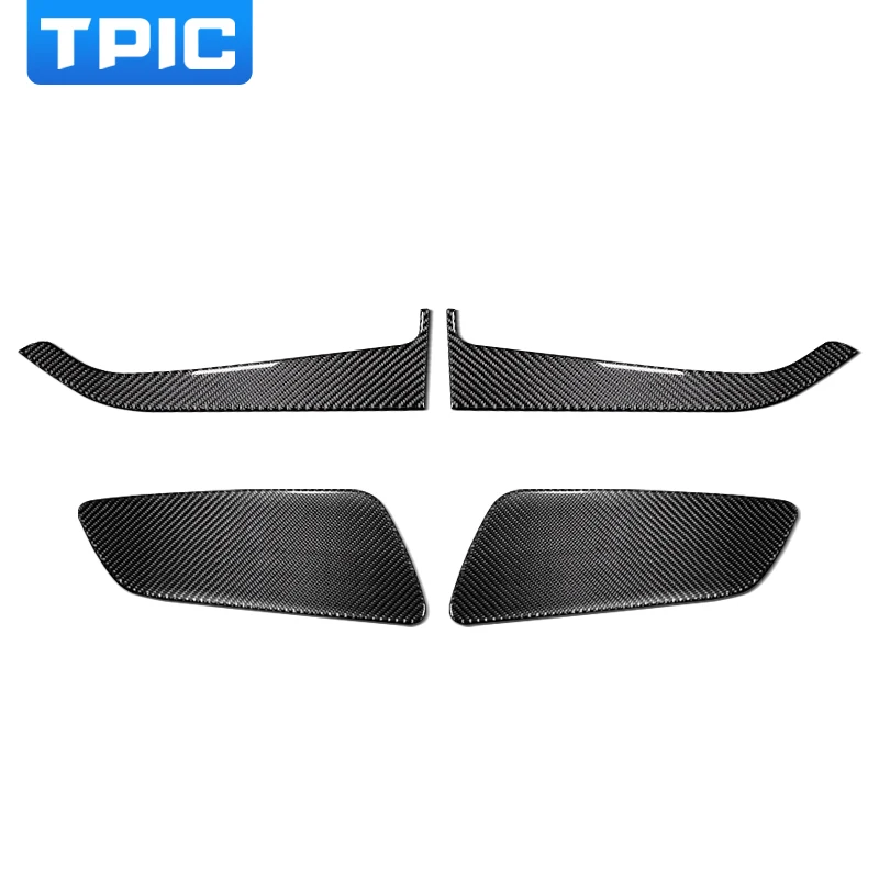 TPIC For Mustang Carbon Fiber 2 шт./лот Автомобильная Дверная панель Наклейка Автомобильные