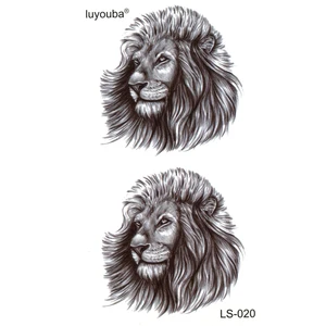 Временная татуировка Lion Panthers, водонепроницаемая, для мужчин, красота, животное, Харадзюку, рукава с имитацией татуировок, фантомная вспышка, татуировки