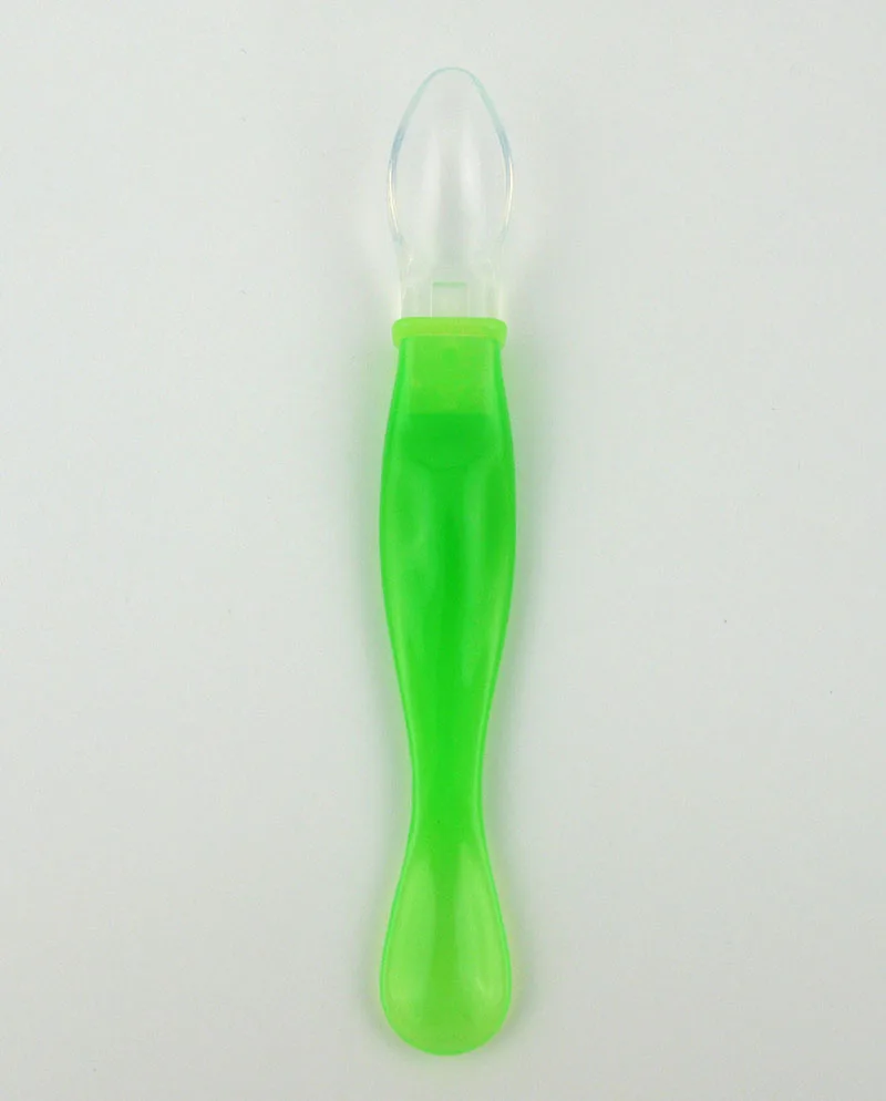 Детская Ложка силиконовая инструменты для кормления обесцвечиваясь и не ложка