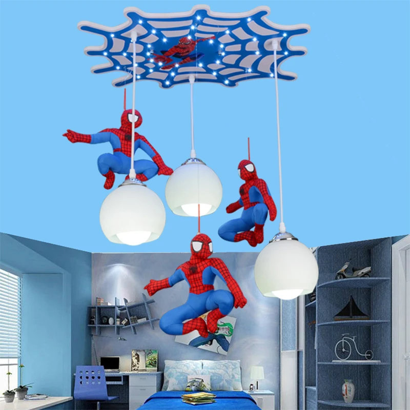 Потолочный светильник для детской комнаты Человек паук креативный мультяшный