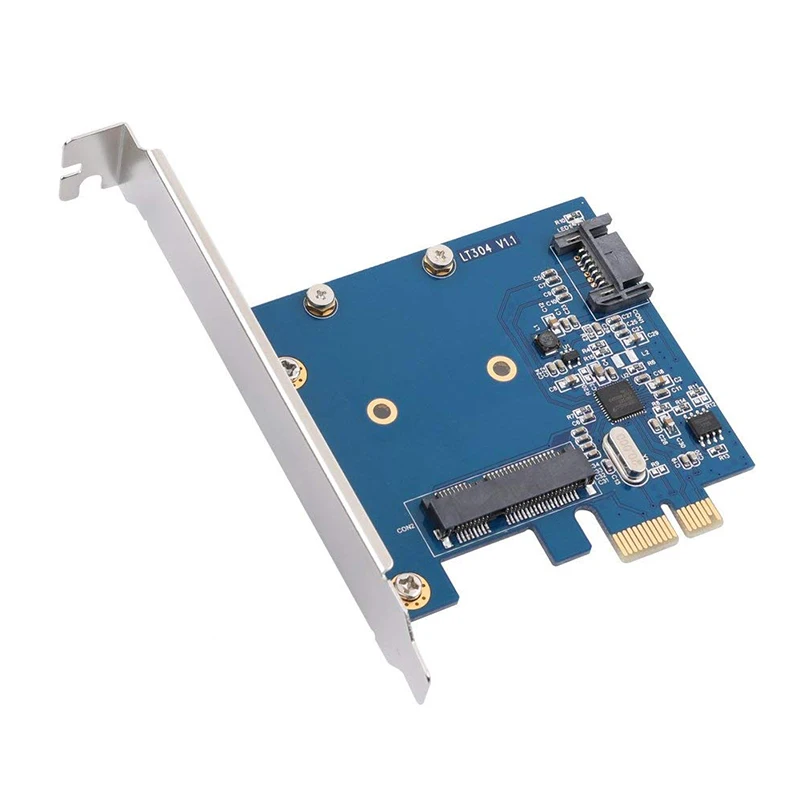 Комбинированная Плата расширения PCIe X1 для MSATA SSD и SATA3.0 чипсет ASM1061 PCI Express