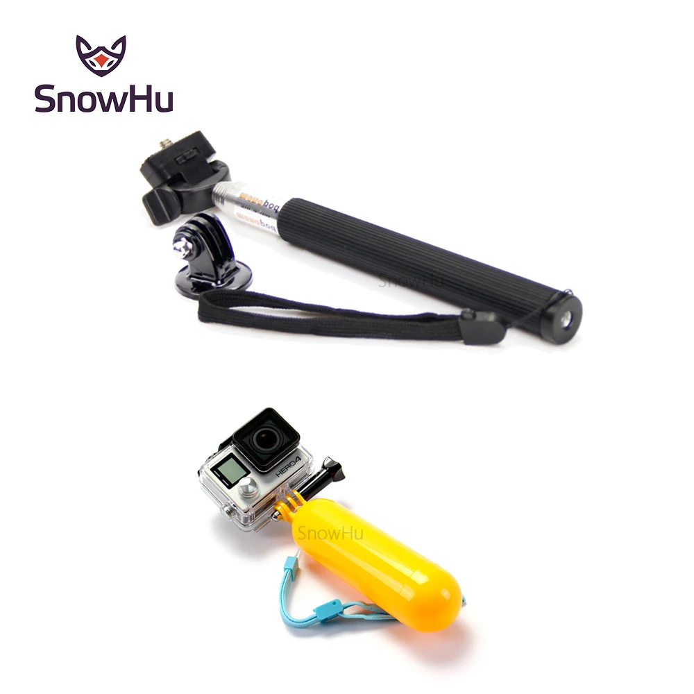 SnowHu для экшн камер Go pro Аксессуары монопод крепление + обработчик плавающая