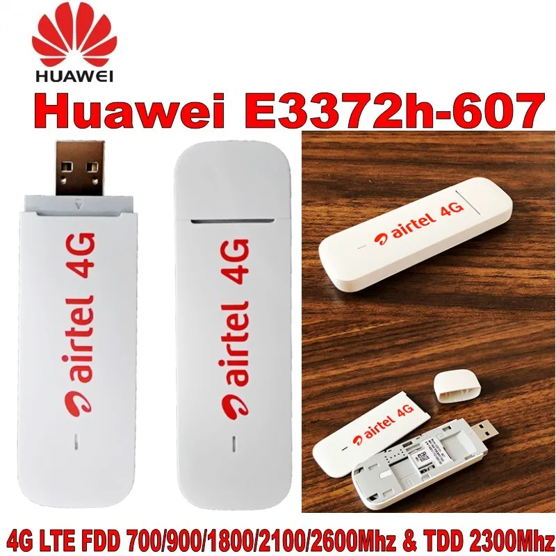 Разблокированный Huawei E3372 телефон с антенной 150 Мбит/с 4G модем USB LTE донгл карта