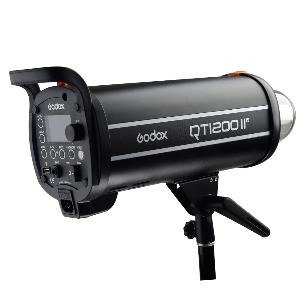 

Godox QT1200II QT1200IIM 1200WS GN102 1/8000s High Speed Sync Built in 2.4G Wirless X System with Bulb Flash Strobe Light Lamp