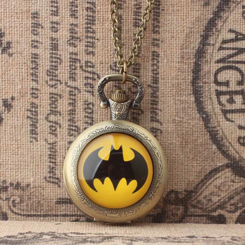 Тенденции Персонализированные Кварцевые Карманные Часы Бэтмен Войны Супермен HT