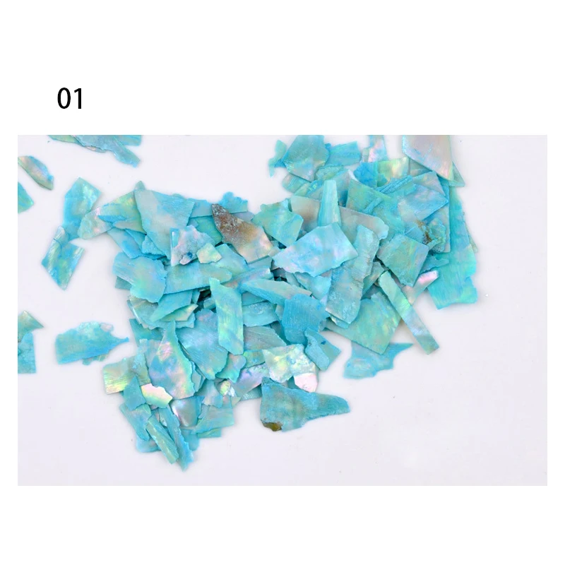 1 бутылка нерегулярные Seashell лак для ногтей блёстки натуральные Abalone 3D DIY украшения