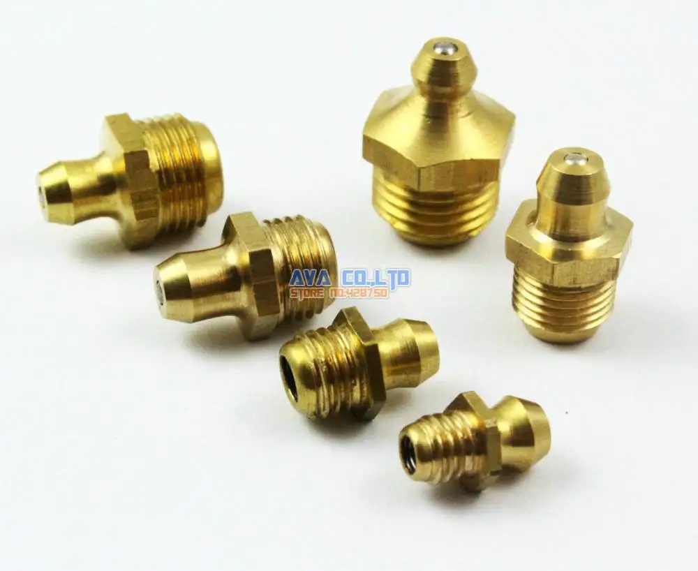 Латунная прямая смазка M6 50 штук смазочный фитинг Zerk|grease nipple fitting|nipple fittingsgrease |