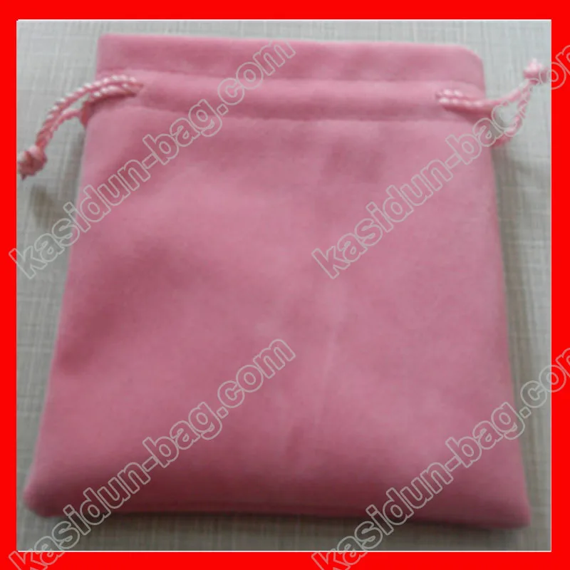 (100pcs/lot)  size 8x10cm Black velvet gift pouch drawstring bag custom logo