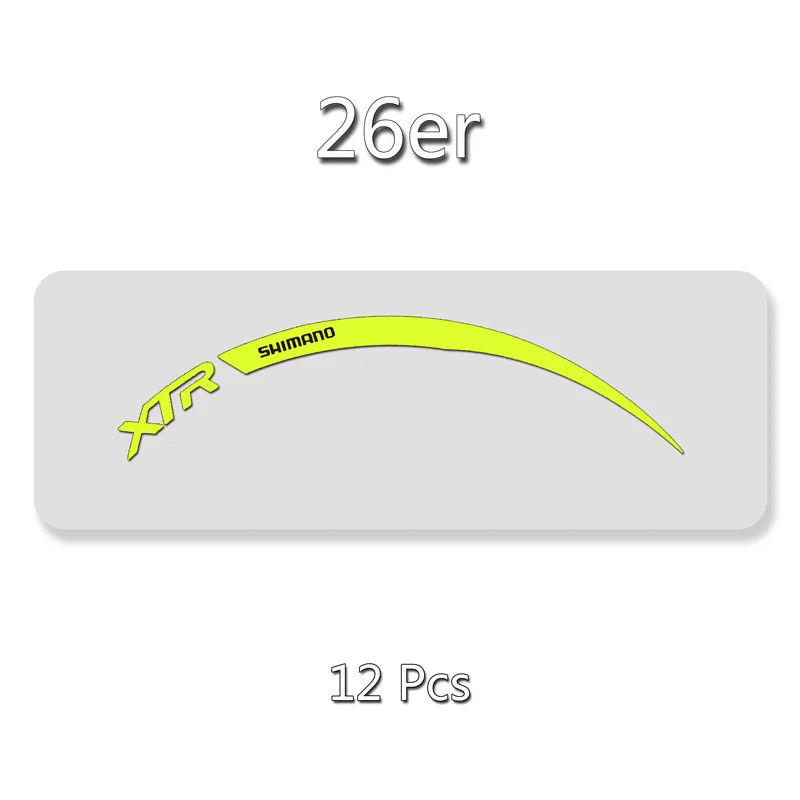 26er Fluo Yellow Наклейки/Наклейки На горный велосипед/bycicle обода колеса для MTB DH 26/27. 5/29 дюймов - Цвет: 26er Fluo Yellow