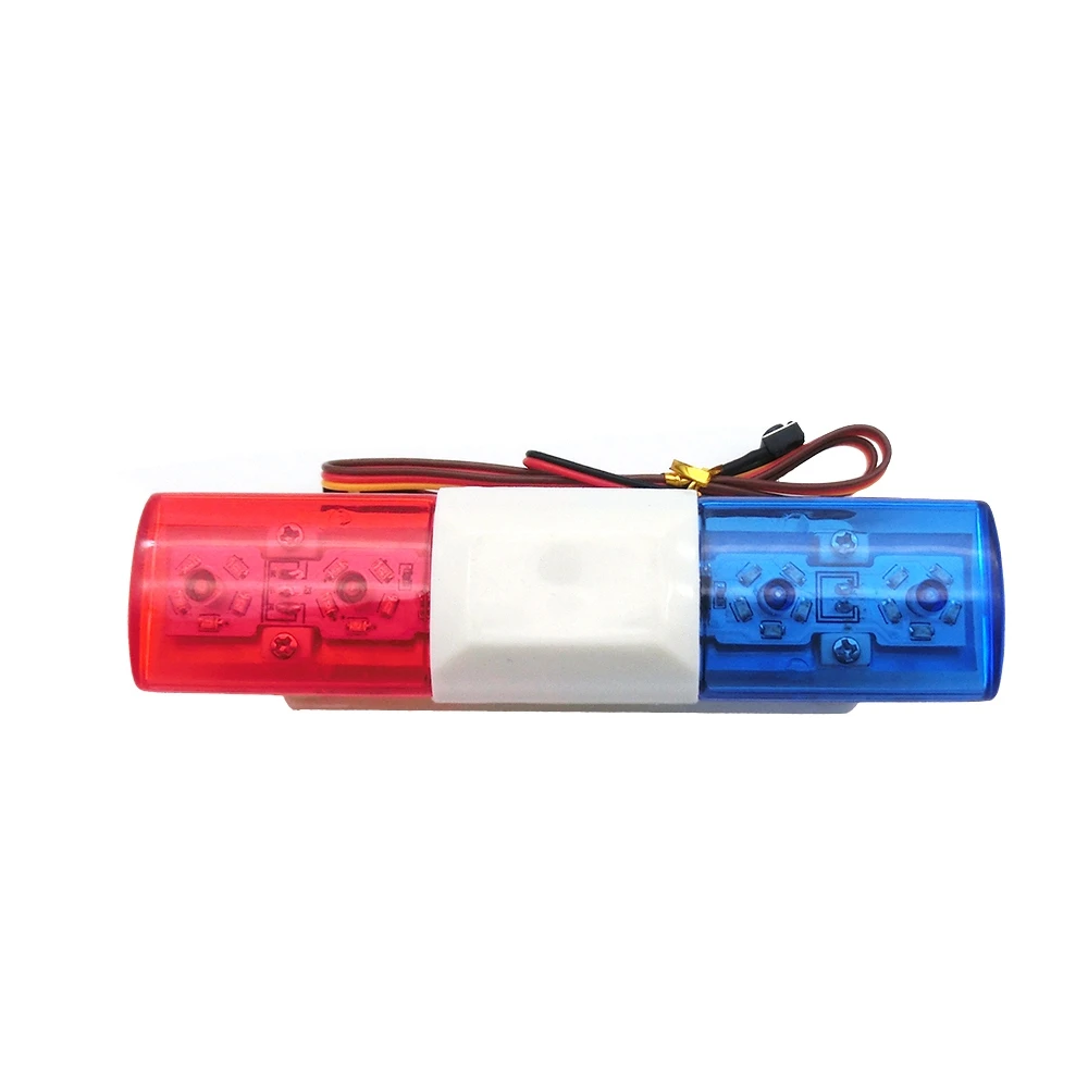 Red and Blue Радиоуправляемые автомобильные аксессуары, светодиодный полицейский светильник, сигнальный светильник для 1/10 HSP Kyosho Traxxas Tamiya Axial SCX10 D90, запчасти для радиоуправляемых автомобилей - Цвет: Red and Blue