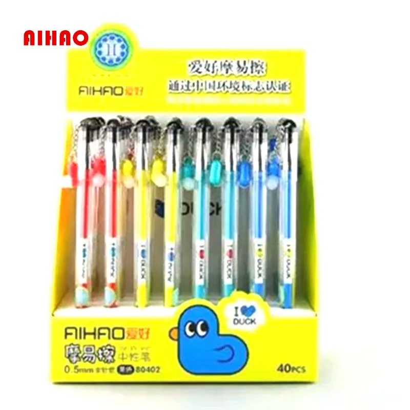 AIHAO Новое поступление цветная ручка ластик гладко пишущая гелевая для школьников