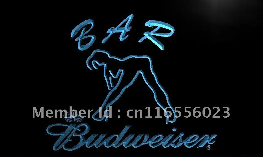 LA460-бар Budweiser сексуальные танцовщицы светодиодный неоновый светильник знак для