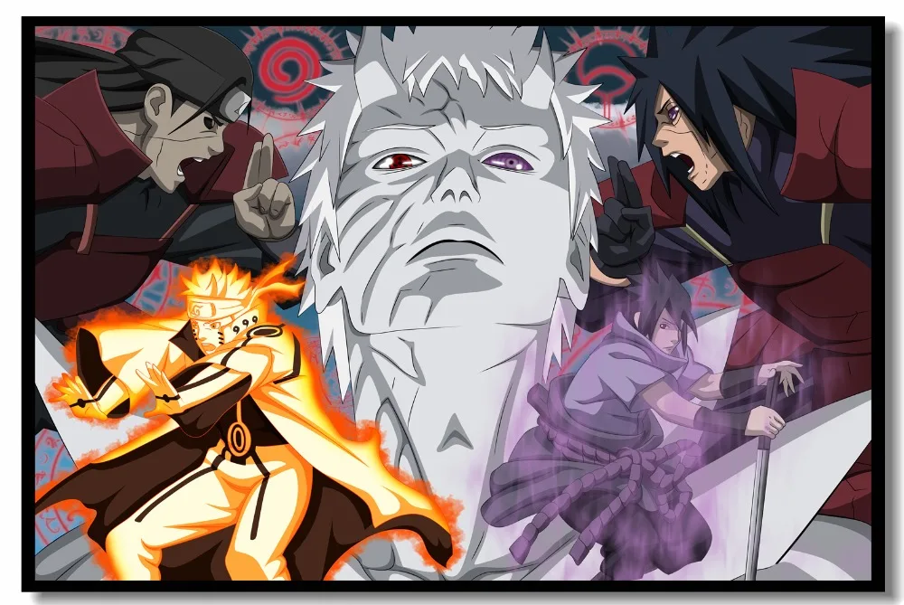 Пользовательские холст настенная Наруто Shippuden плакат манга обои спальня