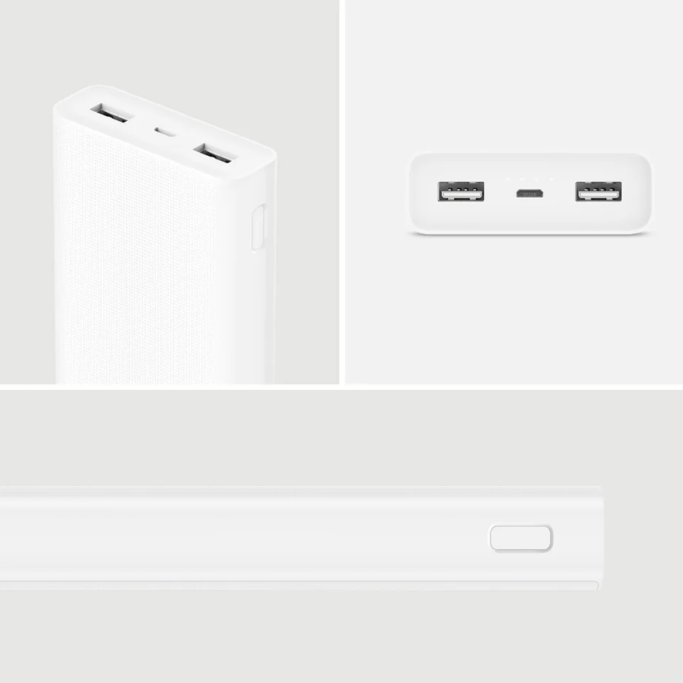 Внешний аккумулятор Xiaomi 20000 mAh 2C, портативная зарядка, двойной USB QC3.0, зарядное устройство для iphone samsung