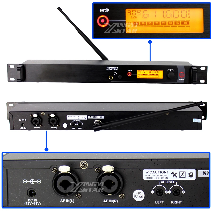 구매 전문 모니터링 UHF 무선 이어폰 무대 모니터 시스템, 6 수신기 비디오 녹화 SR2000, 한 송신기