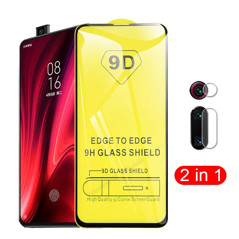 2 в 1 9D Полноразмерное закаленное стекло для Xiaomi Redmi K20 K20pro Защитное экрана Xiomi Mi 9T Pro