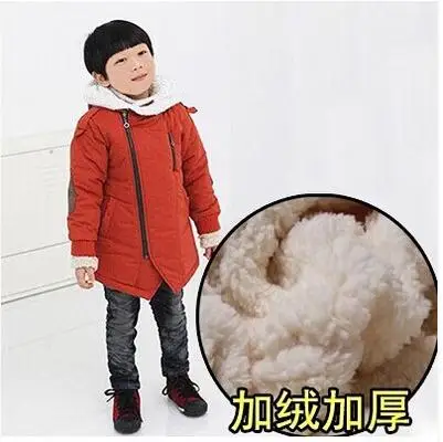red add wool Новая зимняя детская одежда Jenya Повседневная хлопковая однотонная куртка с капюшоном для маленьких мальчиков детская От 4 до 14 лет утепленная уличная одежда и пальто - Цвет: red add wool