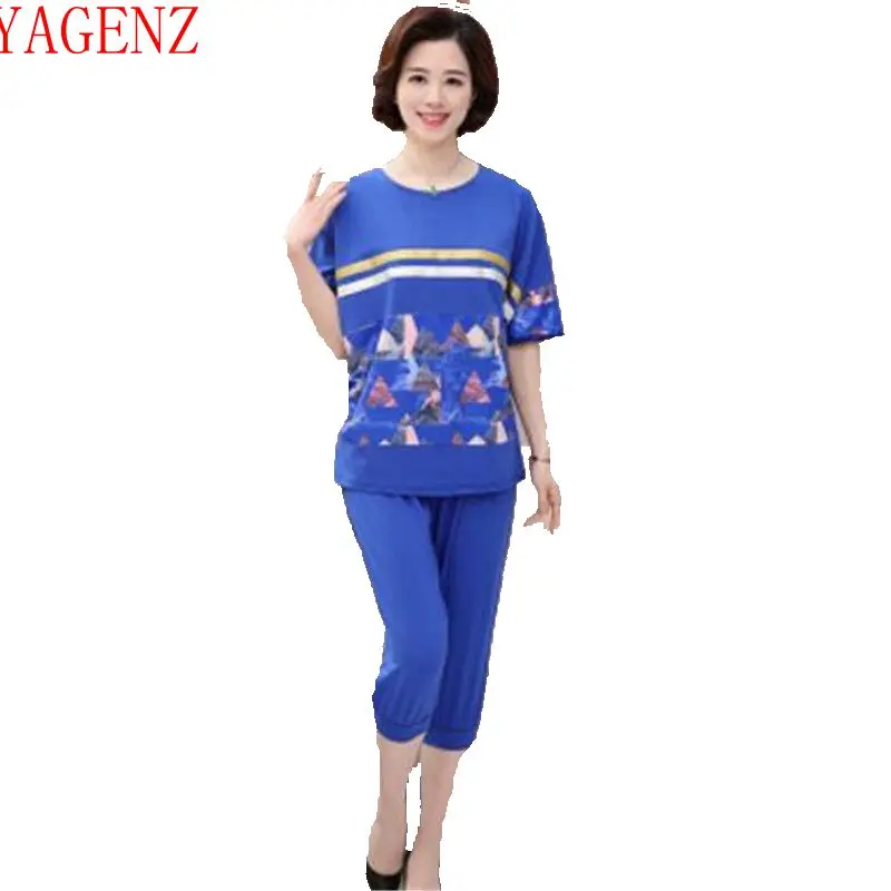 Большой размер свободная женская одежда 2018 новая летняя с принтом винтажный