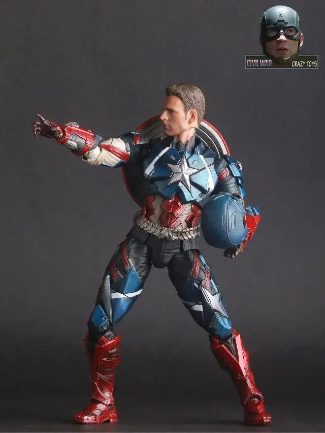 Сумасшедшие игрушки Marvel Мстители 12 &quot25 см Капитан Америка супер герой ПВХ