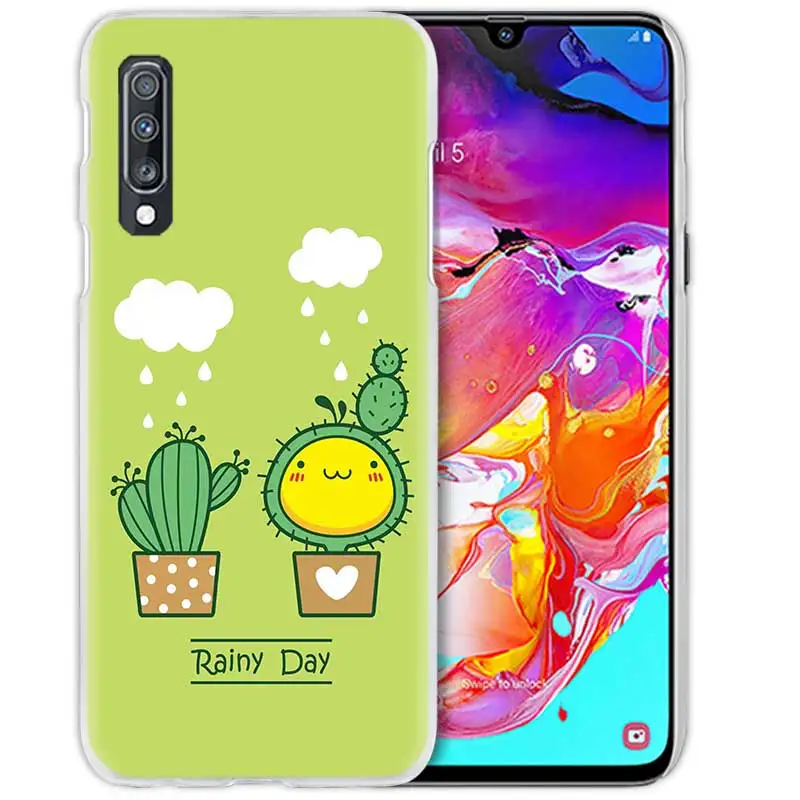 06 Кактус Винтаж цветок чехол для samsung Galaxy A50 A70 A20e A60 A40 A30 A20 A10 A8 A6 плюс A9 A7 жесткий чехол для телефона из поликарбоната с Coque - Цвет: 06