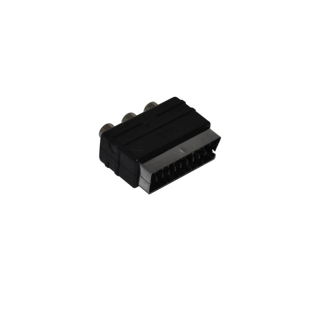 Штекер Scart для AV адаптера переходник со штекера на 3 RCA Phono Female TV Audio Video вход PS4 WII DVD