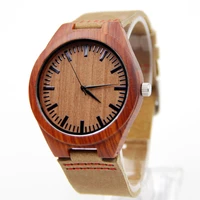 red wingceltis brown leather watch business mens not mechanical japen machine quartz fashion and casual gift bamboo watches