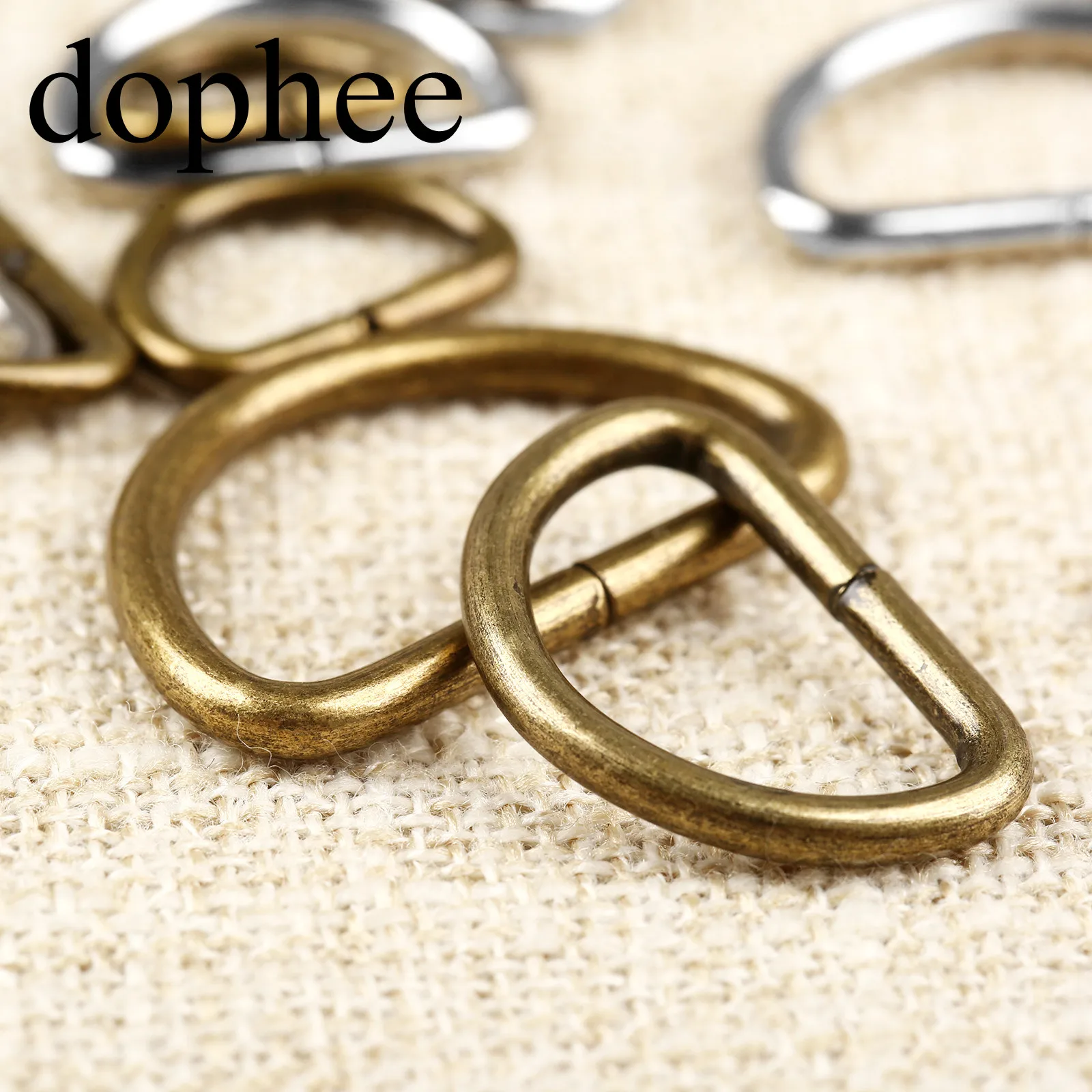 Dophee 20 шт винтажное металлическое d-образное кольцо пряжки для одежды Сделай Сам Рукоделие багаж швейная сумка ручной работы кошелек ручные кнопки LW0366