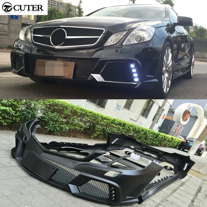 W207 WD style car Body Kit FRP передний бампер задний боковая юбка боковые крылья для Mercedes Bens E