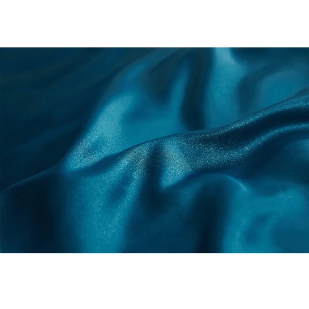 Комплект постельного белья из Tencel и хлопка 4 шт. однотонный с вышивкой