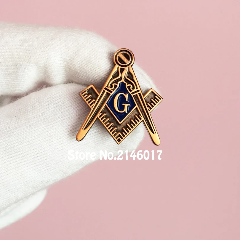 

Masons Brooch Souvenir Gift Metal Craft Custom Pins Freemasonry Square & Compasses G Masonic Freemason Lapel Pin Badge