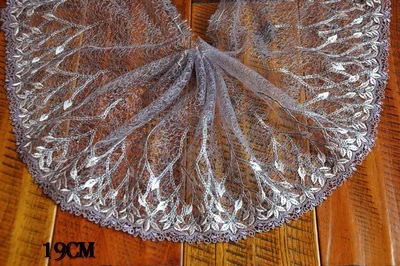 D Width 19cm 3 метра(10 м) 15-27 см фиолетовая сетчатая кружевная ткань для вышивки ручной работы для рукоделия одежды швейная ткань аксессуары для одежды 828 - Цвет: D Width 19cm