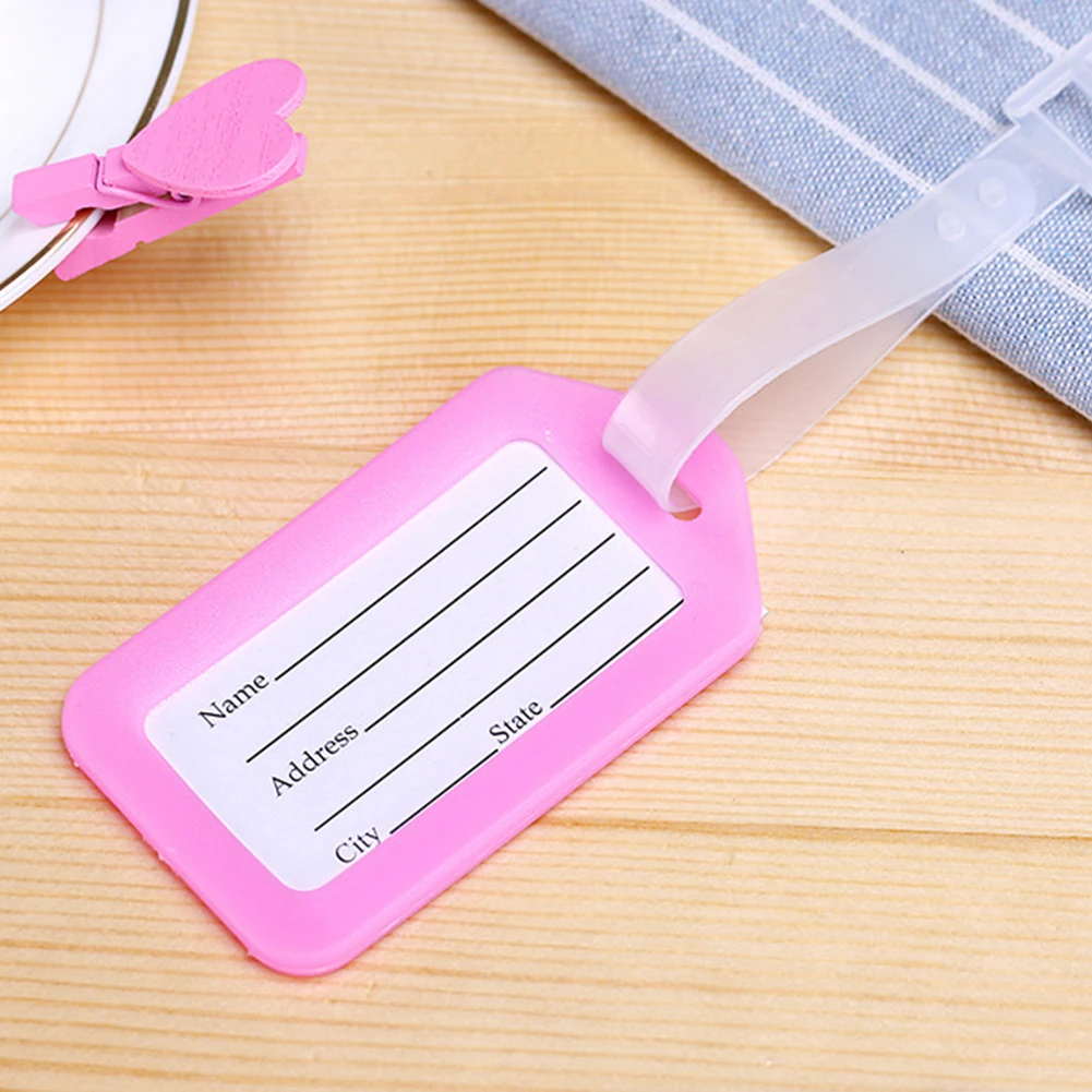 ПВХ ярлык для багажной сумки адрес ID этикетка чемодан багаж бирки|Принадлежности