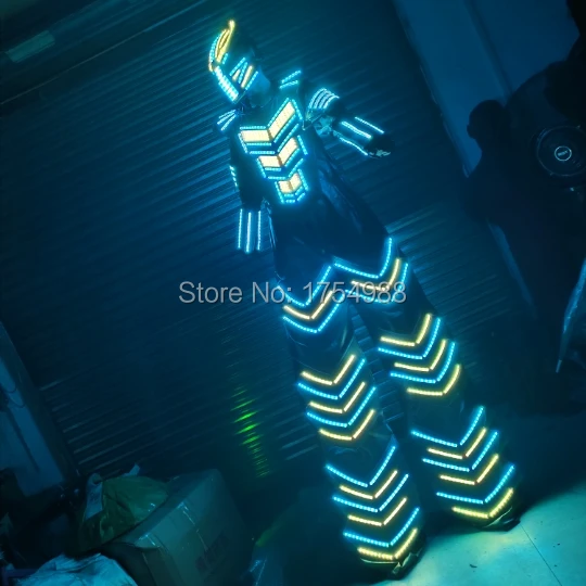 LED Dancer Costume LED Robot del Vestito Per Il Partito di Performance di Musica Elettronica Festival DJ Mostra per led robot costume
