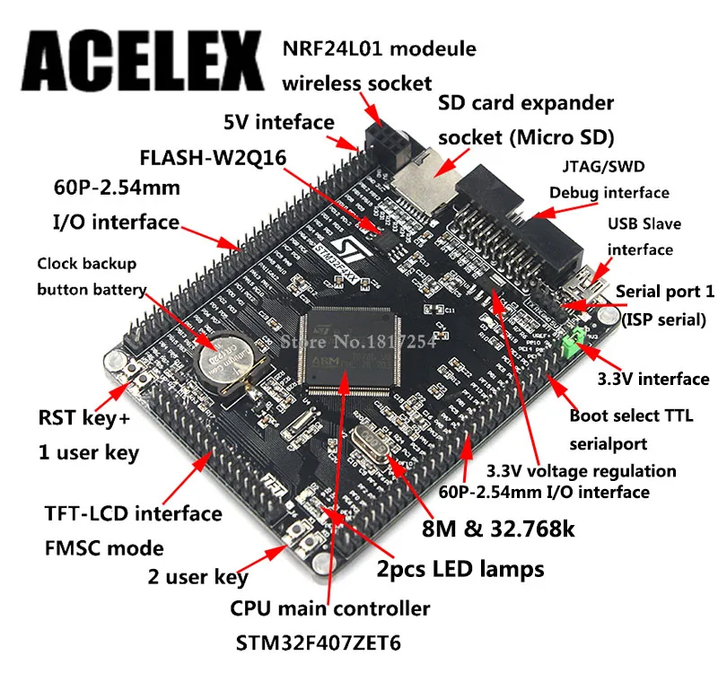 STM32F407ZET6 макетная плата M4 STM32F4 основная плата arm макетная плата cortex-M4