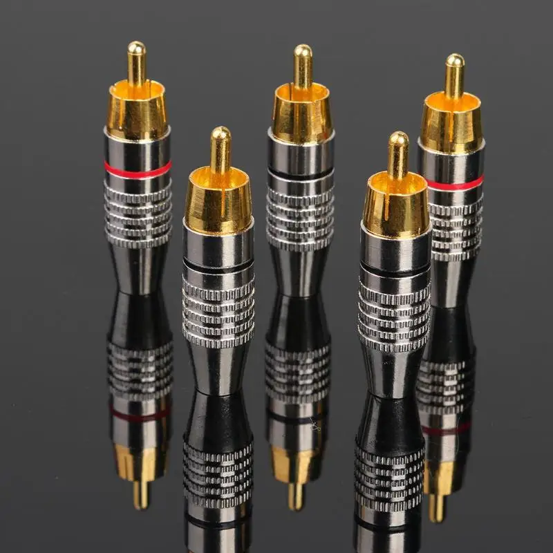 10 шт. RCA пайки Разъем Аудио Видео разъем DIY RCA кабель для колонок адаптер штекер аудио видео адаптер штекер