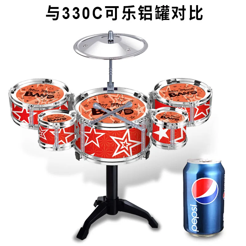 Bejila детская стойки барабан игрушка труба пять ударный инструмент моделирования