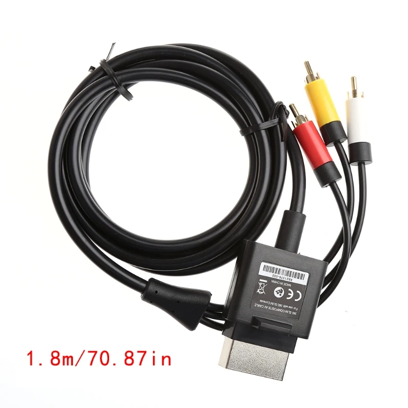 RCA Audio Video AV Composite Cable Cord For Microsoft Xbox 360 Slim 1.8M/6FT | Электроника