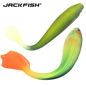 Мягкая приманка JACKFISH с Т-образным хвостом, 100 мм5g, силиконовая, разноцветная, искусственный карп, 1 шт., рыболовные приманки, рыболовные снасти