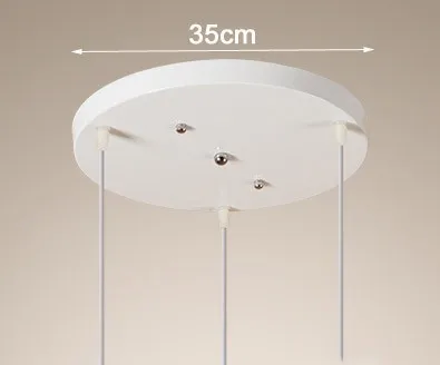 35cm white B Люстра Потолочная пластина 3 головки Подвесная лампа база круглый длинный потолок основа навес Diy подвесные аксессуары для освещения - Цвет: 35cm white B
