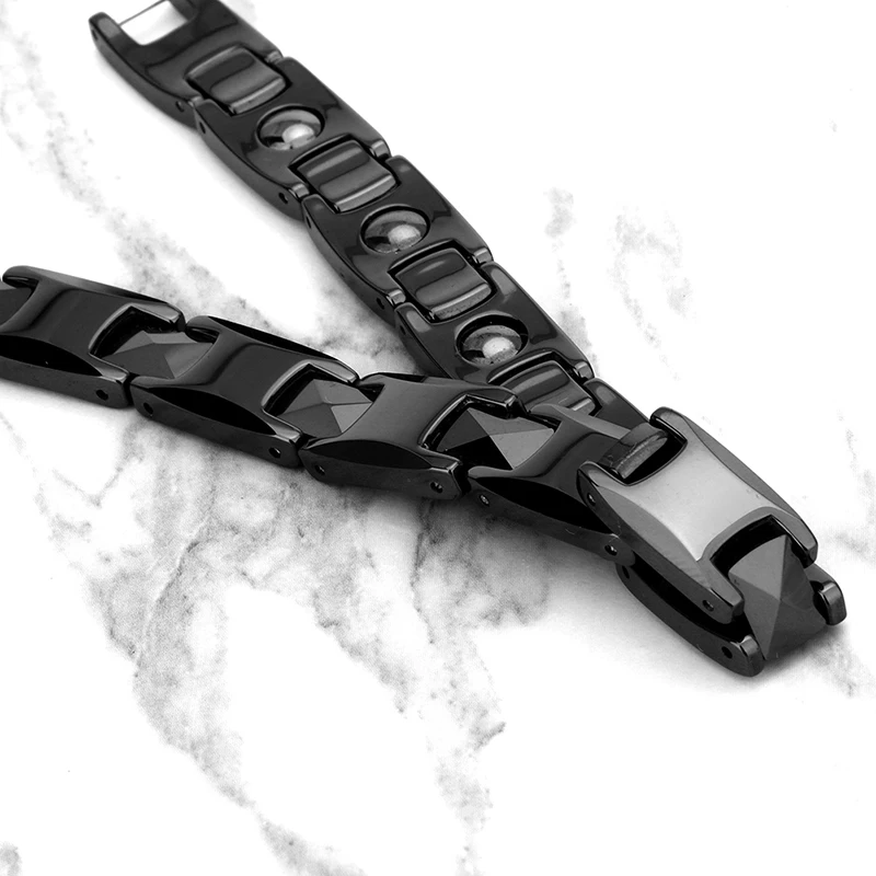 Модная черная керамика магнитный терапевтический браслет гематит