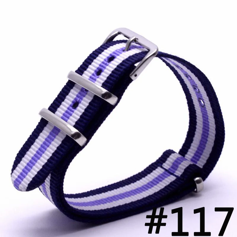 117 Bumvor Code78-125 22 мм классические модели Nato ремешок для армейские спортивные часы нейлон влагостойкий ремешок для часов Ремешок часов на часах - Цвет ремешка: 117