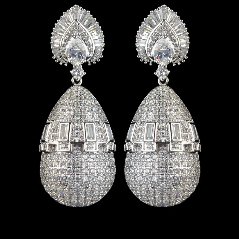 2018 новый дизайн роскошные микро серьги ААА кубического циркония для женщин