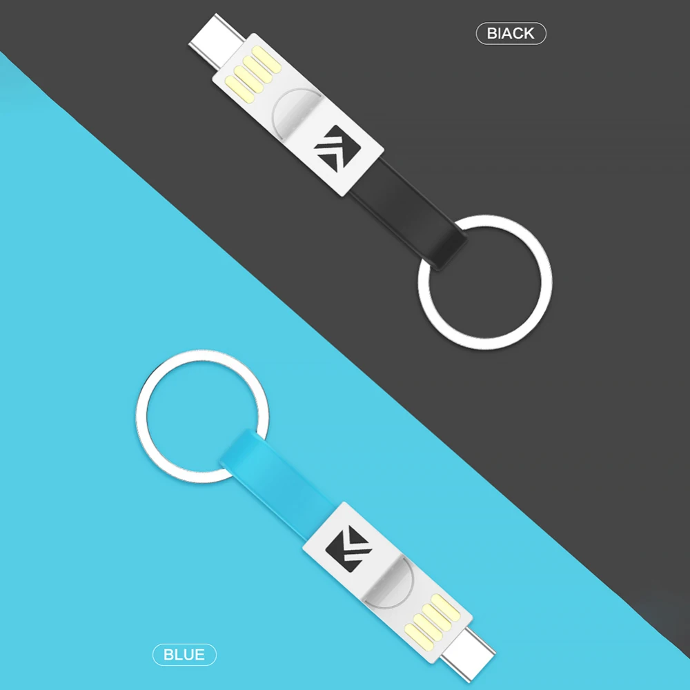 1 шт. type C Micro Lighting 3 в 1 Мини USB кабель синхронизации данных зарядное устройство Быстрая зарядка кабель брелок для iPhone iPod