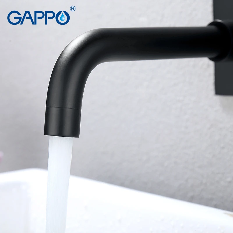Смесители для раковины GAPPO черный водопад кран умывальника в ванную комнату