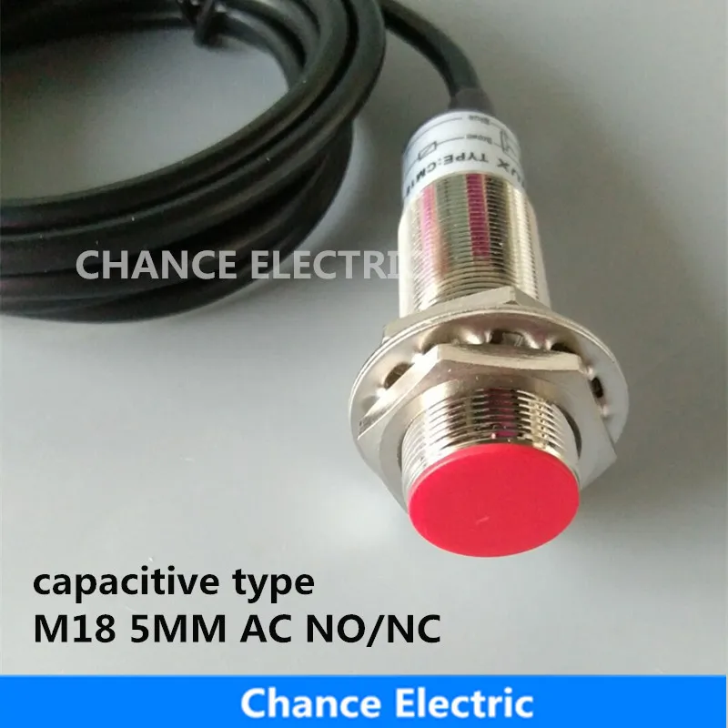 Емкостный датчик приближения 220 В AC CM18 5 ACA/ACB мм расстояние обнаружения красная
