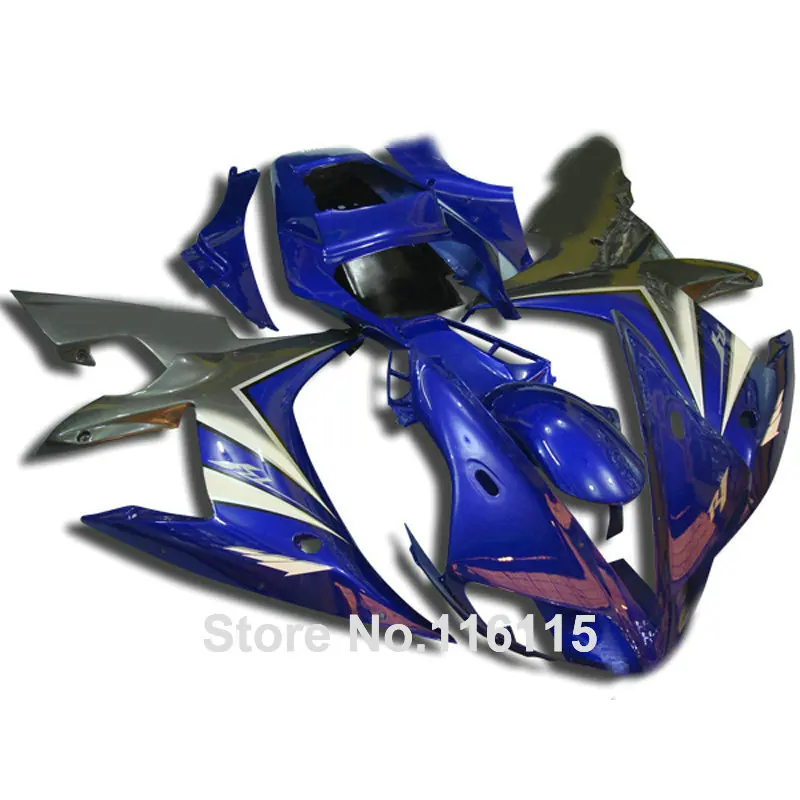 Комплект обтекателей MOTOMARTS для YAMAHA YZF R1 2002 2003 синий черный комплект из АБС